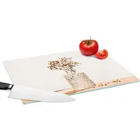 KitchenYeah Glazen Snijplank - 39x28 - Stilleven - Droogbloemen - Pot - Snijplanken Glas