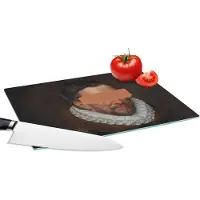 KitchenYeah Glazen Snijplank - 28x20 - Willem van Oranje - Adriaen Thomasz - Schilderij - Snijplanken Glas