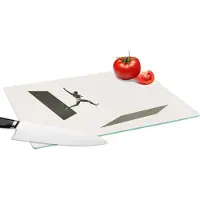 KitchenYeah Glazen Snijplank - 39x28 - Vintage - Man - Design - Snijplanken Glas