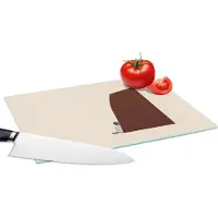 KitchenYeah Glazen Snijplank - 28x20 - Vintage - Pastel - Jongen - Snijplanken Glas