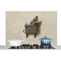 KitchenYeah - Spatscherm - Het puttertje - Schilderij - Vogel - Oude meesters - Spatwand fornuis - Spatwand - 120x80 cm