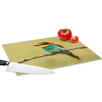 KitchenYeah Glazen Snijplank - 39x28 - Vogel - Bijeneter - Dieren - Snijplanken Glas