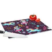 KitchenYeah Glazen Snijplank - 39x28 - Unicorn - Ballet - Patroon - Snijplanken Glas