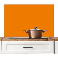 KitchenYeah Spatscherm keuken 100x65 cm - Kookplaat achterwand Oranje - Seizoenen - Herfst - Kleur - Muurbeschermer - Spatwand fornuis - Hoogwaardig aluminium