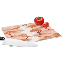 KitchenYeah Glazen Snijplank - 28x20 - Tuin - Japan - Patroon - Azië - Snijplanken Glas