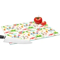 KitchenYeah Glazen Snijplank - 39x28 - Patroon - Brazilië - Carnaval - Snijplanken Glas