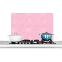 KitchenYeah Muurbeschermer - Roze - Leer - Direenhuid - Structuur - 90x60 cm - Spatscherm keuken - Achterwand
