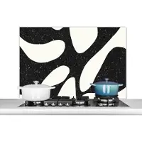 KitchenYeah Spatscherm keuken - Minimalisme - Plant - Abstract - Keuken - Achterwand keuken - Spatwand - 100x65 cm - Spatscherm