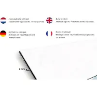 KitchenYeah Spatscherm keuken 120x80 cm - Kookplaat achterwand Blauw - Minimalisme - Abstract - Muurbeschermer - Spatwand fornuis - Hoogwaardig aluminium