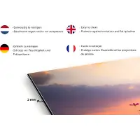 KitchenYeah Spatscherm keuken 120x80 cm - Kookplaat achterwand Zonsondergang - Bloemen - Roze - Natuur - Groen - Muurbeschermer - Spatwand fornuis - Hoogwaardig aluminium