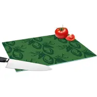 KitchenYeah Glazen Snijplank - 39x28 - Patronen - Groen - Hert - Snijplanken Glas