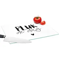 KitchenYeah Glazen Snijplank - 39x28 - Spreuken - Quotes - Pluk de dag - Carpe diem - Snijplanken Glas