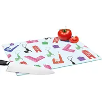 KitchenYeah Glazen Snijplank - 39x28 - Patronen - Fabriek - Huis - Snijplanken Glas