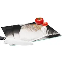 KitchenYeah Glazen Snijplank - 39x28 - Goud - Abstract - Design - Snijplanken Glas
