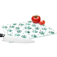 KitchenYeah Glazen Snijplank - 28x20 - Patroon - Huisdieren - Hond - Dier - Snijplanken Glas