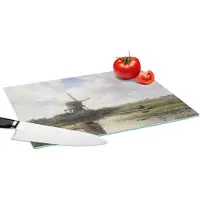 KitchenYeah Glazen Snijplank - 39x28 - Molen - Willem Roelofs - Oude meesters - Kunst - Snijplanken Glas