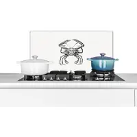 KitchenYeah Spatscherm keuken 70x30 cm - Kookplaat achterwand Ernst Haeckel - Vintage - Kunst - Krab - Muurbeschermer - Spatwand fornuis - Hoogwaardig aluminium