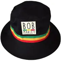 Bob Marley - Tricolor Stripes Bucket hat / Vissershoed - S/M - Zwart