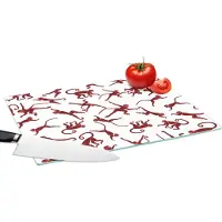 KitchenYeah Glazen Snijplank - 39x28 - Patronen - Jungle - Aap - Dier - Snijplanken Glas