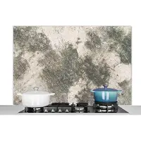 KitchenYeah Spatscherm keuken 120x80 cm - Kookplaat achterwand Beton - Roest print - Vintage - Industrieel - Muurbeschermer - Spatwand fornuis - Hoogwaardig aluminium