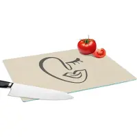 KitchenYeah Glazen Snijplank - 39x28 - Vrouw - Gezicht - Lippen - Snijplanken Glas