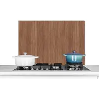 KitchenYeah Spatscherm keuken 80x55 cm - Kookplaat achterwand Hout - Boomstronk - Patronen - Muurbeschermer - Spatwand fornuis - Hoogwaardig aluminium