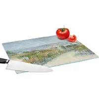 KitchenYeah Glazen Snijplank - 39x28 - Montmartre: achter le Moulin de la Galette - Vincent van Gogh - Snijplanken Glas