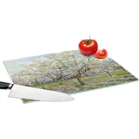 KitchenYeah Glazen Snijplank - 39x28 - Boomgaard in bloei - Vincent van Gogh - Snijplanken Glas