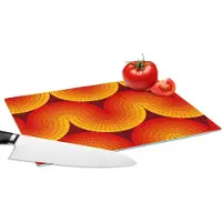 KitchenYeah Glazen Snijplank - 28x20 - Design - Retro - Rood - Abstract - Snijplanken Glas