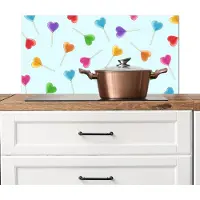 KitchenYeah Spatscherm keuken 80x40 cm - Kookplaat achterwand Lolly - Regenboog - Snoep - Muurbeschermer - Spatwand fornuis - Hoogwaardig aluminium