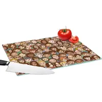 KitchenYeah Glazen Snijplank - 39x28 - Diversiteit - Patronen - Mensen - Snijplanken Glas