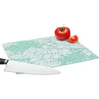 KitchenYeah Glazen Snijplank - 28x20 - Patronen - Vintage - Bloemen - Snijplanken Glas