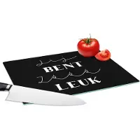 KitchenYeah Glazen Snijplank - 28x20 - Vriend - Spreuken - Quotes - Jij bent zo leuk - Snijplanken Glas