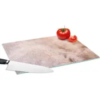 KitchenYeah Glazen Snijplank - 39x28 - Pampasgras - Structuur - Planten - Natuur - Snijplanken Glas