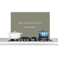 KitchenYeah Spatscherm keuken 90x60 cm - Kookplaat achterwand Spreuken - Gisteren wilde ik een pizza - Quotes - Pizza lover - Muurbeschermer - Spatwand fornuis - Hoogwaardig aluminium