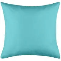 Stof Textile sierkussen Hawaii - aqua blauw - 40 x 40 cm - bank kussens - binnen/buiten - polyester