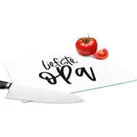 KitchenYeah Glazen Snijplank - 28x20 - Quotes - Liefste Opa - Opa - Spreuken - Snijplanken Glas