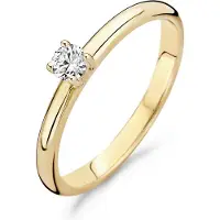 Blush geelgouden ring met zirkonia maat 60