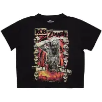 Rock Off Rob Zombie - Born To Go Insane Crop top - M - Zwart