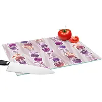 KitchenYeah Glazen Snijplank - 39x28 - Tulpen - Bloemen - Patroon - Snijplanken Glas