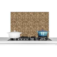 KitchenYeah Spatscherm keuken 90x60 cm - Kookplaat achterwand Graniet - Patroon - Structuur - Muurbeschermer - Spatwand fornuis - Hoogwaardig aluminium