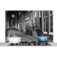 KitchenYeah Spatscherm keuken 120x80 cm - Kookplaat achterwand Amsterdamse steeg - Machu Picchu - Muurbeschermer - Spatwand fornuis - Hoogwaardig aluminium