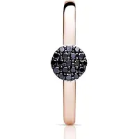 One More 18 karaats roségouden eolo ring met zwarte diamant