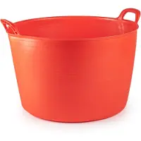 PlasticForte Flexibele kuip of emmer - rood - 75 liter - stevig kunststof - 58 x 55 cm - Afvalbak - Wasmand - Opbergmand - Extra groot