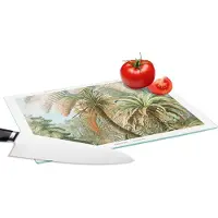 KitchenYeah Glazen Snijplank - 28x20 - Vintage - Oude meesters - Varens - Planten - Natuur - Snijplanken Glas
