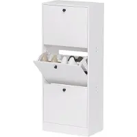 HOMCOM - Schoenenkast - Spaanplaat - 47L x 28B x 115H cm - Wit