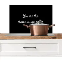 KitchenYeah Spatscherm keuken 60x40 cm - Kookplaat achterwand Spreuken - You are the cream in my coffee - Quotes - Partner - Muurbeschermer - Spatwand fornuis - Hoogwaardig aluminium