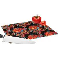 KitchenYeah Glazen Snijplank - 28x20 - Draak - Patronen - Oud en Nieuw - Snijplanken Glas