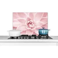 KitchenYeah Spatscherm keuken 70x50 cm - Kookplaat achterwand Bloem - Roze - Natuur - Plant - Muurbeschermer - Spatwand fornuis - Hoogwaardig aluminium