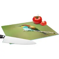 KitchenYeah Glazen Snijplank - 28x20 - Vogel - Dieren - Bijeneter - Snijplanken Glas